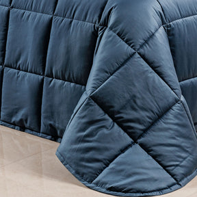 Edredom Casal Super King Pádua Tecido 400 Fios Egípcio 100% Algodão 03 Peças - Azul