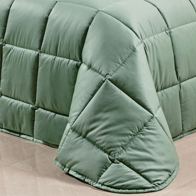 Edredom Casal King Pádua Tecido 400 Fios Egípcio 100% Algodão 03 Peças - Verde