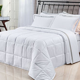 Edredom Casal King Pádua Tecido 400 Fios Egípcio 100% Algodão 03 Peças - Branco