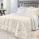 Edredom Casal Queen Pádua Tecido 400 Fios Egípcio 100% Algodão 03 Peças - Palha