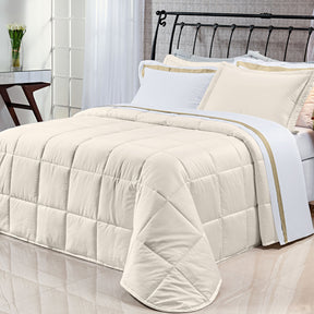 Edredom Casal King Pádua Tecido 400 Fios Egípcio 100% Algodão 03 Peças - Palha