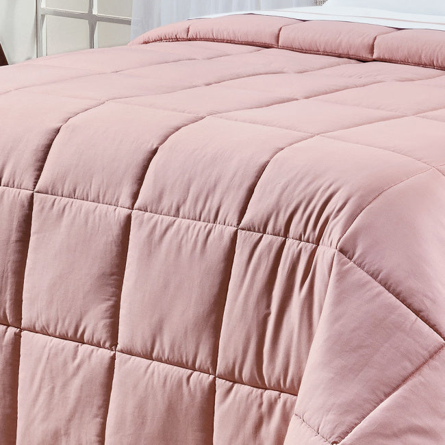 Edredom Casal Super King Pádua Tecido 400 Fios Egípcio 100% Algodão 03 Peças - Rosa Chá