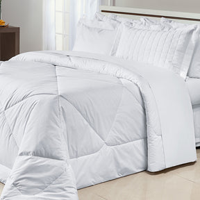 Edredom Solteiro King Glass Tecido 200 Fios 100% Algodão 01 Peça - Branco