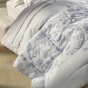 Edredom Queen Mivy 200 Fios 100% Algodão Dupla Face Tratamento Termobond Fios Penteado 2,60m x 2,40m 01 Peça - Estampado