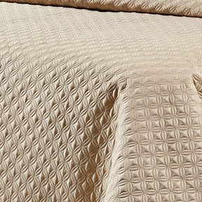 Cobre Leito Casal King Torino Tecido 400 Fios Egípcio 03 Peças - Cáqui