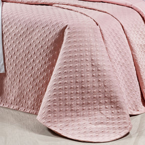 Cobre Leito Casal Super King Torino Tecido 400 Fios Egípcio 03 Peças - Rosa Chá