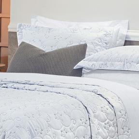 Cobre Leito Super King Bordado Bouti Dupla Face Percal 400 Fios 3,15m x 2,70m 03 Peças - Branco